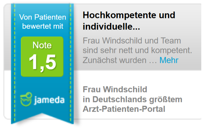 Jameda Naturheilpraxis Windschild